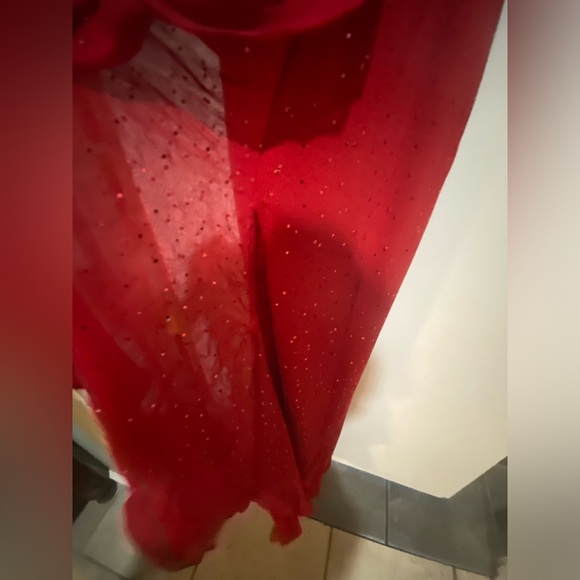 St. John Evening By Marie Gray Santana Long Dress with Paillettes and Scarf - Picture 15 of 15